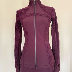 Lululemon Lace Brocade and Velvet Trim Define Jacket and Leggings SET Women’s S